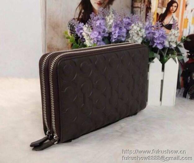 COACH 偽物 数量限定低価 コーチ 財布 レディース 長財布 ダブルファスナーウォレット レザー 本革 新作 ブラック ブラウン