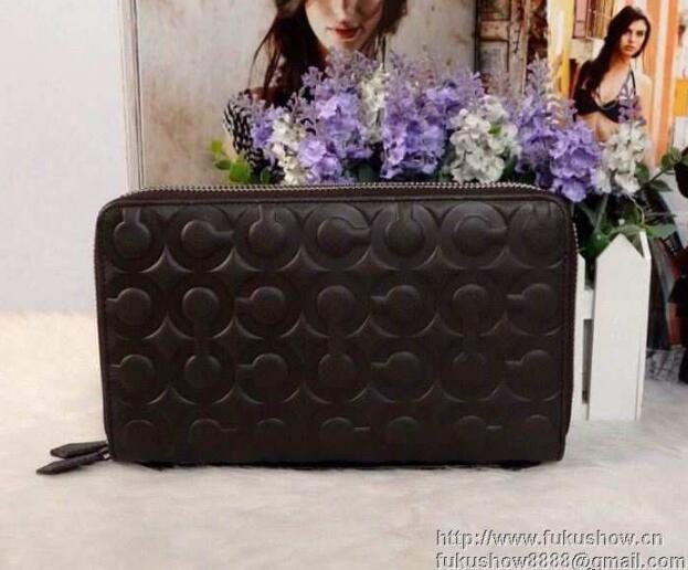 COACH 偽物 数量限定低価 コーチ 財布 レディース 長財布 ダブルファスナーウォレット レザー 本革 新作 ブラック ブラウン