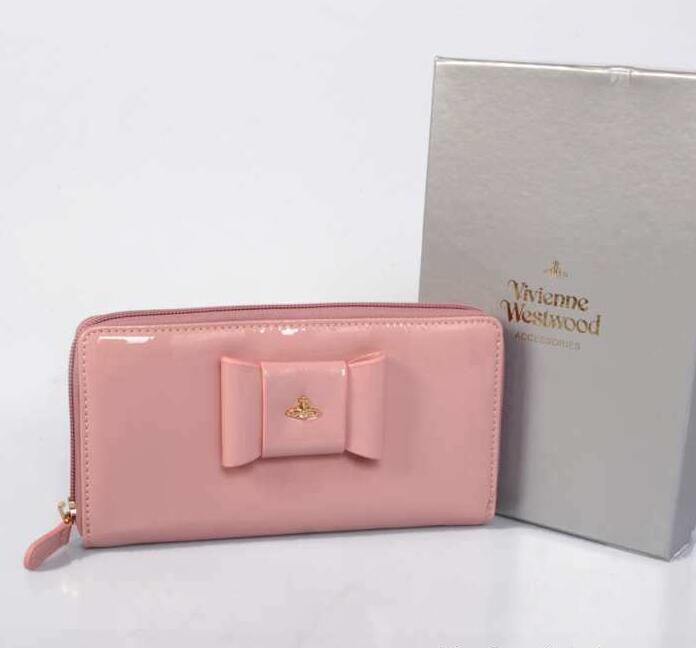 ヴィヴィアン ウエストウッド VIVIENNE WESTWOOD 財布 レディース 二つ折り小銭入れ 長財布 ウォレット ピンク 大人気 リボン
