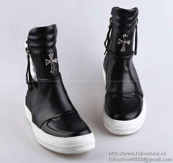2017秋冬新作 クロム ハーツ スーパー コピー CHROME HEARTS スニーカー 人気 メンズ靴 スニーカー ハイカット シルバー ロゴ シューズ サイドジップ