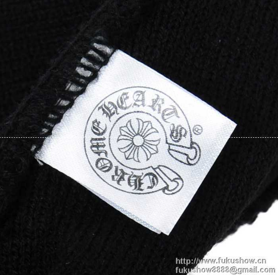 品質保証低価CHROME HEARTS クロムハーツ ニット帽 ブラック CHクロスロゴ 2238-304-4100 無地 コットン 男女兼用