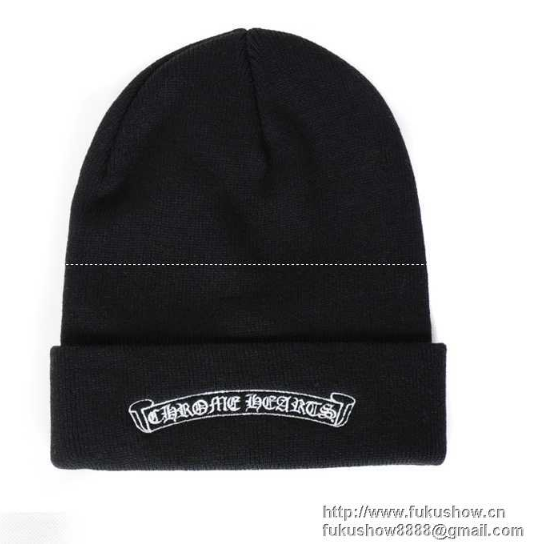 最安値高品質CHROME HEARTS クロム ハーツ コピー 通販 ビーニー ニット帽 シンプル 無地 男女兼用 アウトドア ブラック