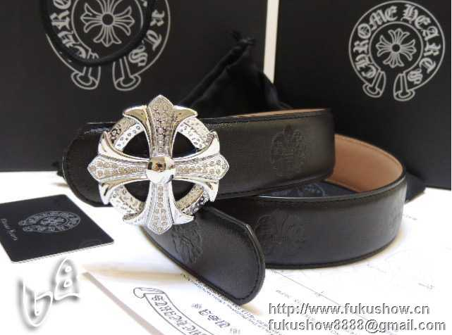 爆買い新品CHROME HEARTS クロム ハーツ コピー クロスバックル 牛革 革ベルト エレガント 耐久 丈夫 ビジネス 通勤