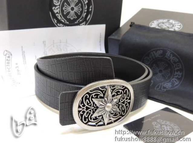 驚きの低価格CHROME HEARTS クロム ハーツ スーパー コピー オーバル スター バックル 牛革 レザー ビジネスベルト