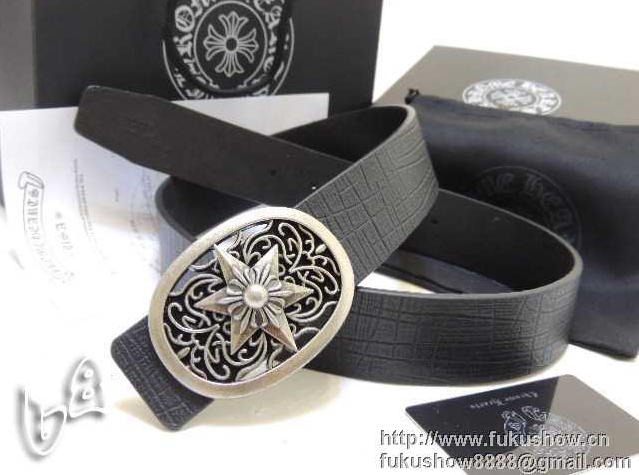 驚きの低価格CHROME HEARTS クロム ハーツ スーパー コピー オーバル スター バックル 牛革 レザー ビジネスベルト