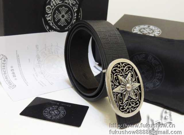 驚きの低価格CHROME HEARTS クロム ハーツ スーパー コピー オーバル スター バックル 牛革 レザー ビジネスベルト