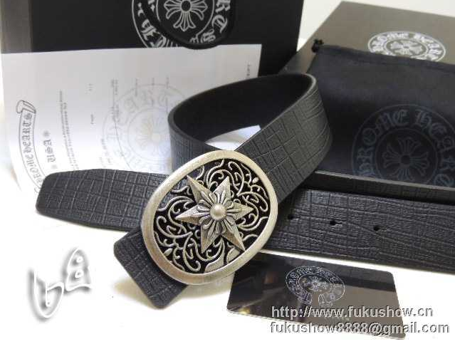 驚きの低価格CHROME HEARTS クロム ハーツ スーパー コピー オーバル スター バックル 牛革 レザー ビジネスベルト
