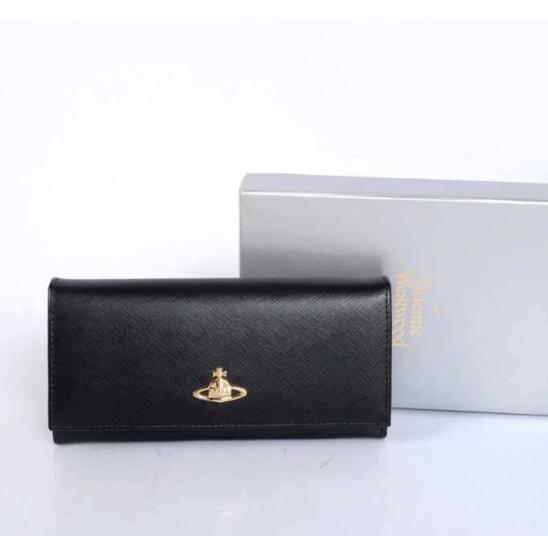 2017新作 定番 VIVIENNE WESTWOOD ヴィヴィアン ウエストウッド 長財布 レザー 二つ折り小銭入れ ロング ウォレット OPIO SAFFIANO WALLET 321525 BLACK ブラック