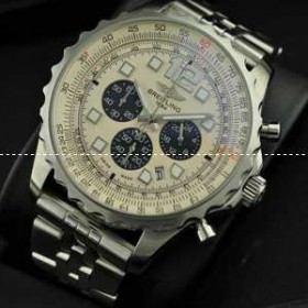 日本製クオーツVK ブライトリング★BREITLING メンズ腕時計 回転ベゼル 日付表示 夜光効果 ステンレス
