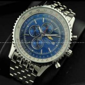 ブライトリング★BREITLING メンズ腕時計 日本製クオーツ 6針 回転ベゼル 日付表示 月付表示 ステンレス
