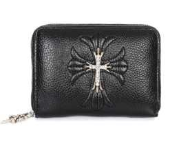 人気定番得価CHROME HEARTS クロムハーツ 財布 ラウンドファスナー 小さい コンパクト シンプル ミニ サイズ ウォレット