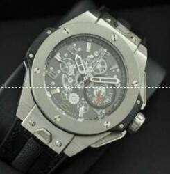 メンズ 時計 定番人気 2018 HUBLOT 芸能人 ウブロ geneve 時計 ビッグバン Big Bang 日付表示 男性用腕時計 グレー ウォッチ レザー