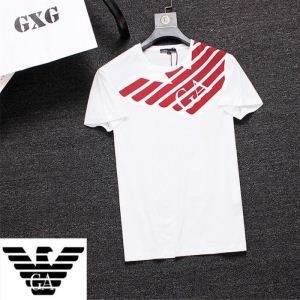 アルマーニ tシャツ 偽物ARMANIクルーネックメンズショートスリーブロゴプリント半袖オールシーズン活躍度満点