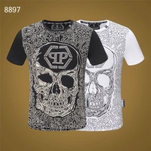 フィリッププレイン PHILIPP PLEIN 2色可選 Tシャツ/ティーシャツ 19春夏最新モデル 薄手で柔らかい 春の新生活